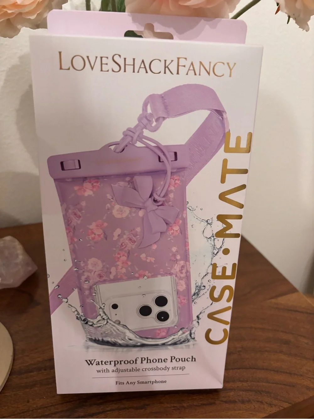LoveShackFancy Lavender Floral Waterproof Phone Pouch